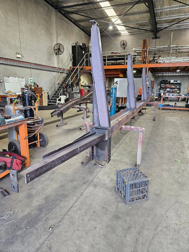 A Large Metal Structure is Being Built in a Factory —  SCF Industries Pty Ltd in Albion Park, NSW