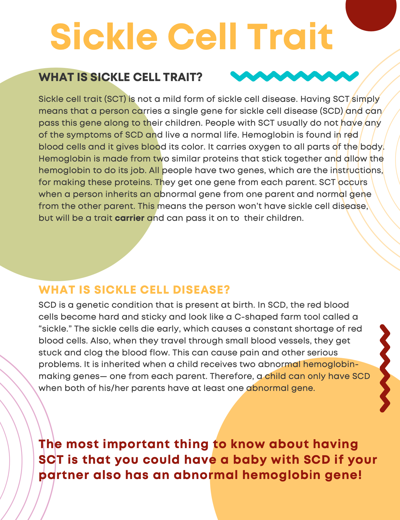 Sickle Cell brochure