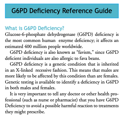 G6PD brochure