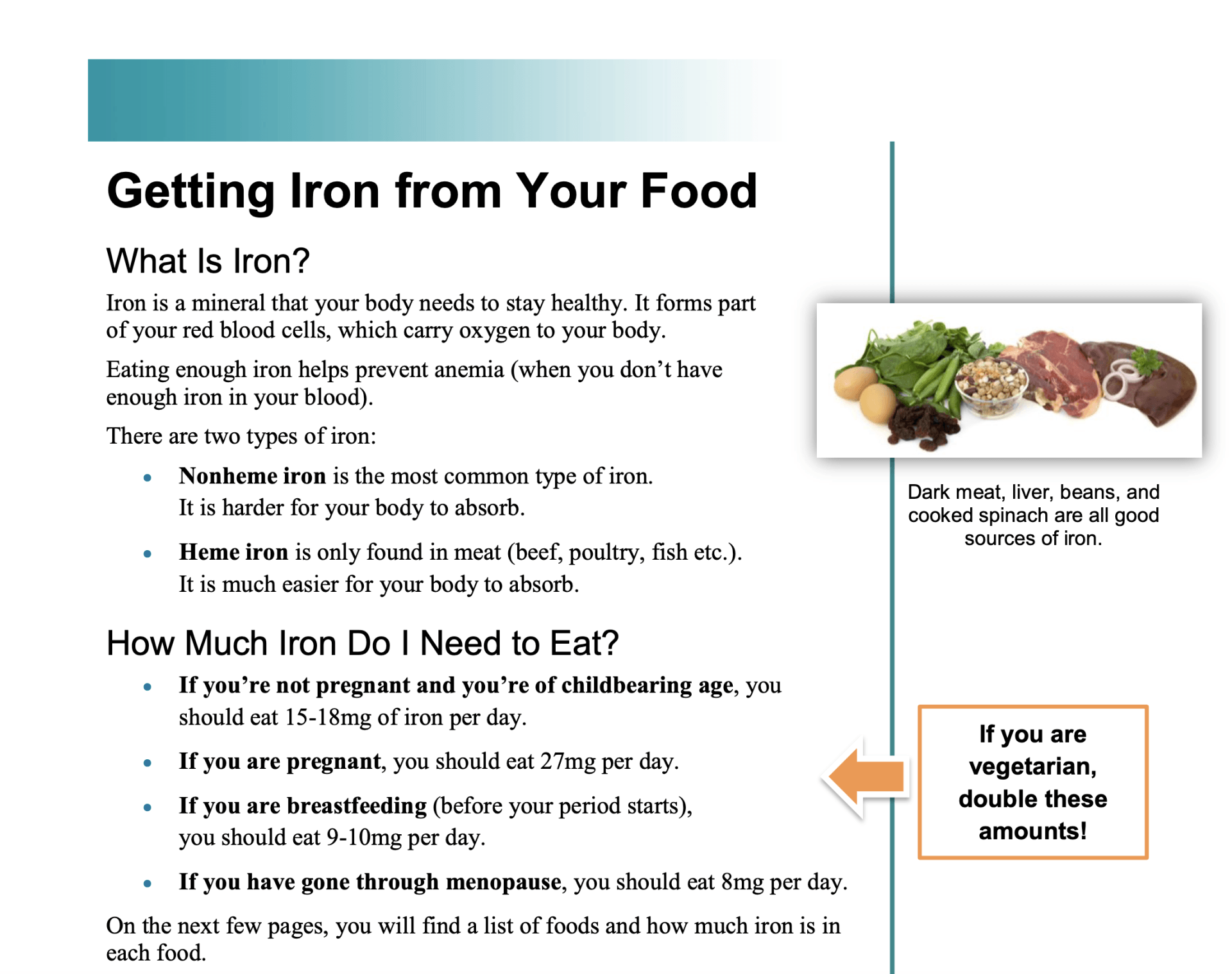 Iron deficiency brochure