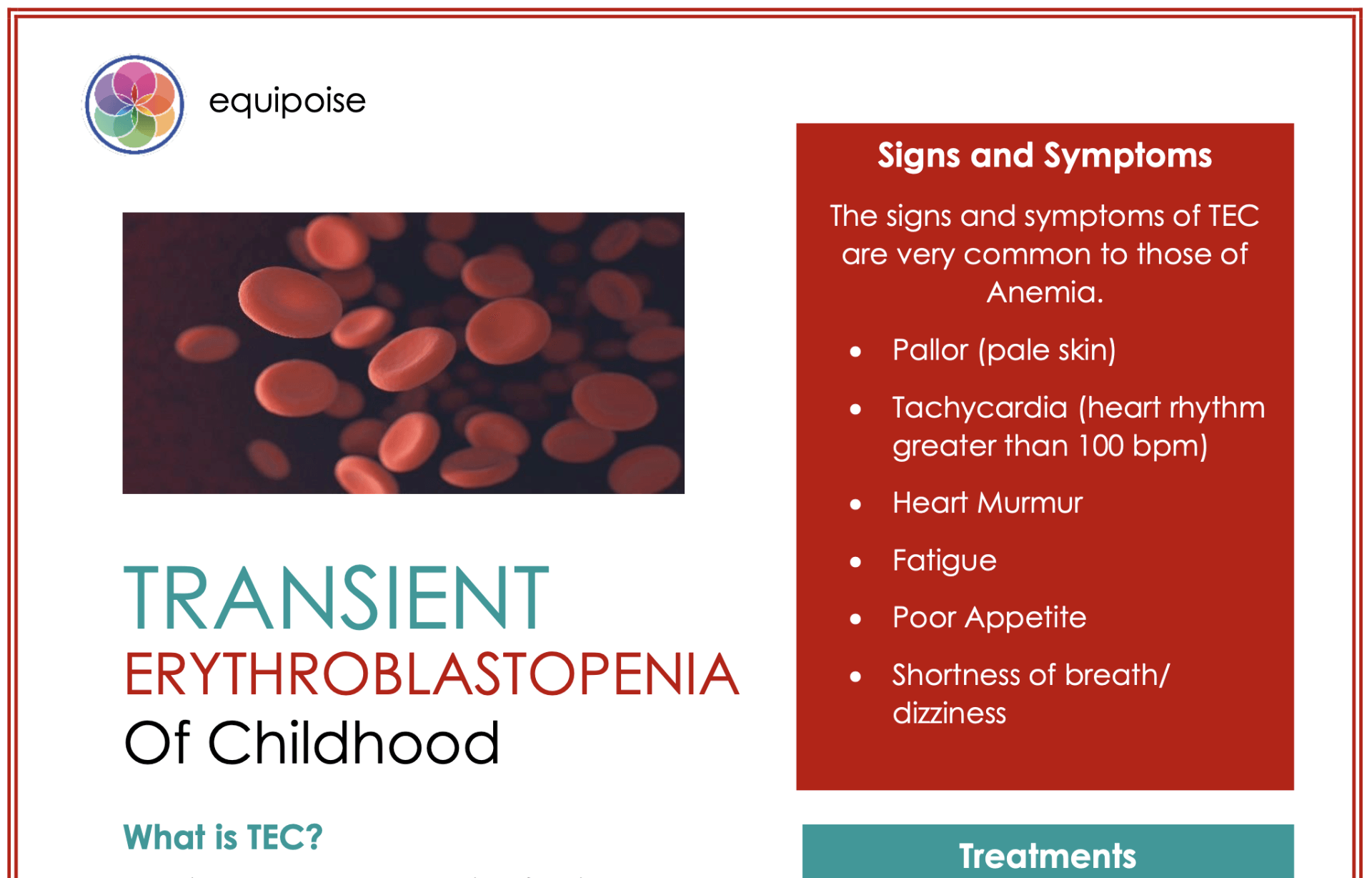 Transient Erythroblastemia brochure