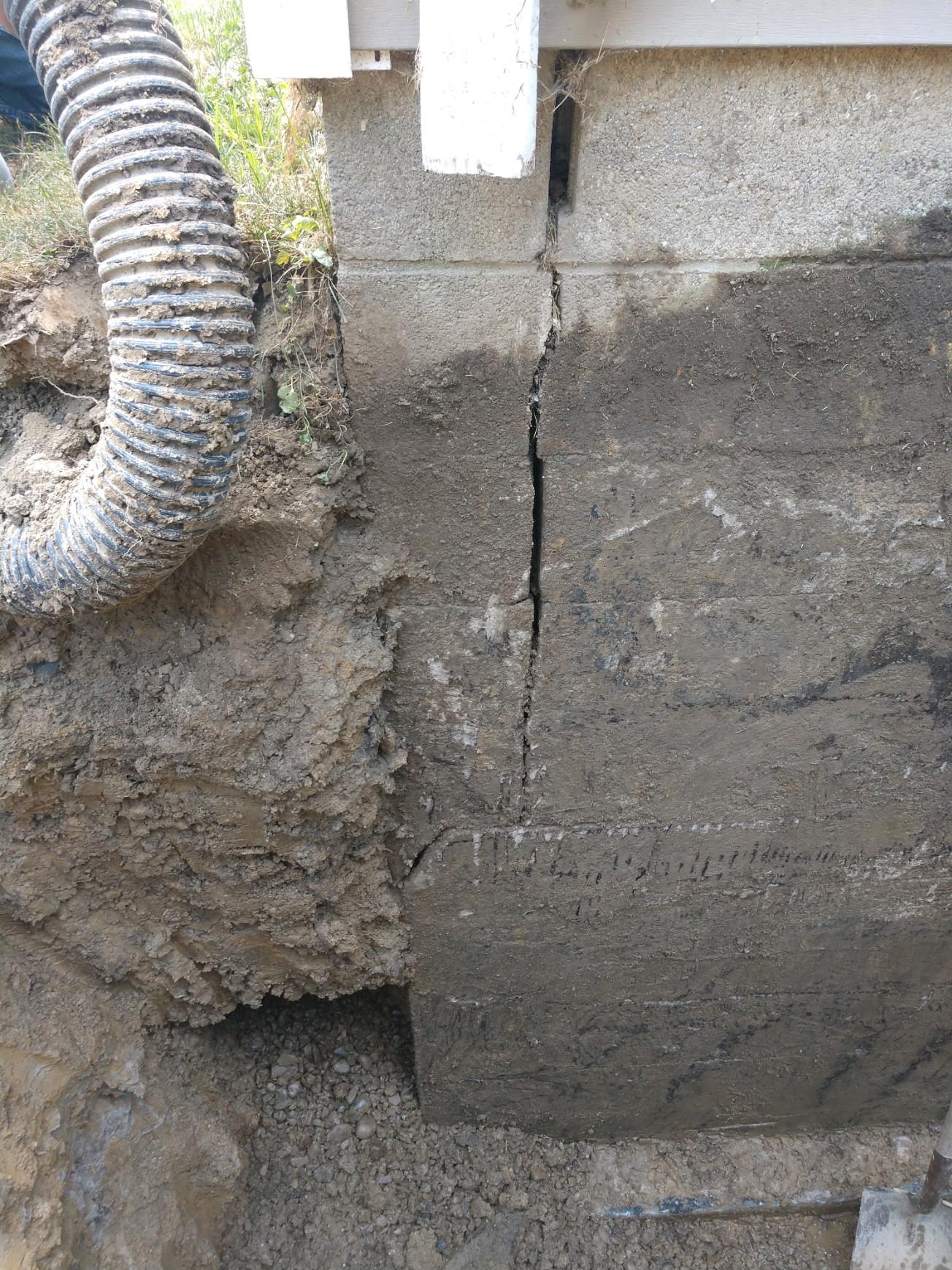 Before Wall Repair — Columbiana, OH — Sewer & Drain Medic