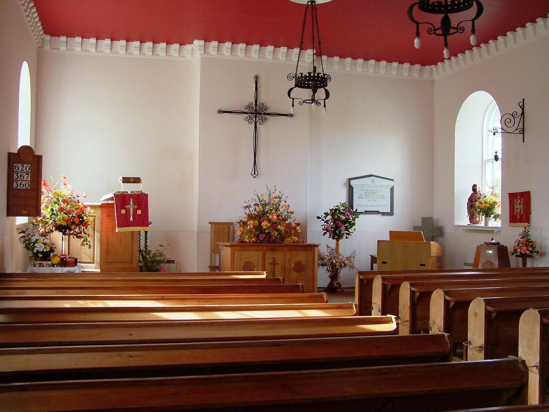 Image of the interior of the now closed Kirkgunzeon Parish Church