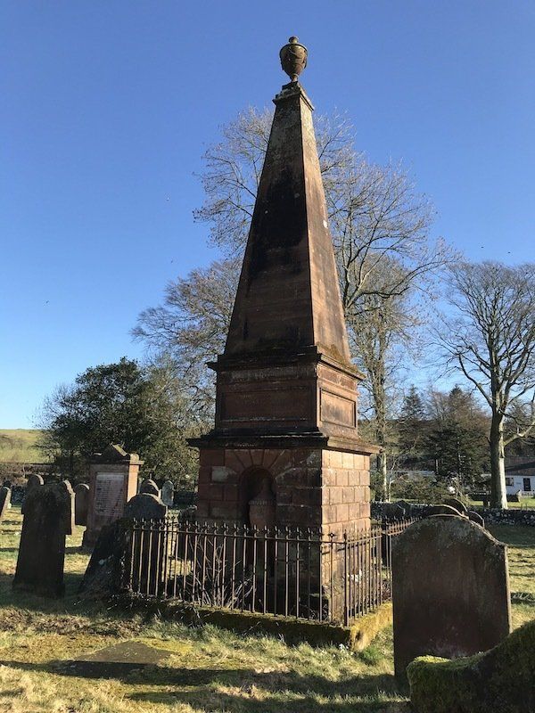 The McWhire Monument at Kirkgunzeon Churchyard.