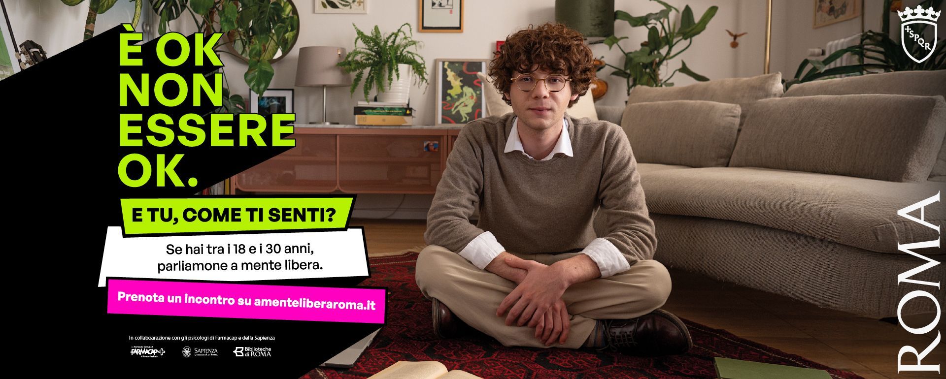 La terza edizione di A Mente Libera si avvale della partecipazione degli Psicologi di Farmacap e dell'Università Sapienza. Testimonial d’eccezione: Edoardo Prati.