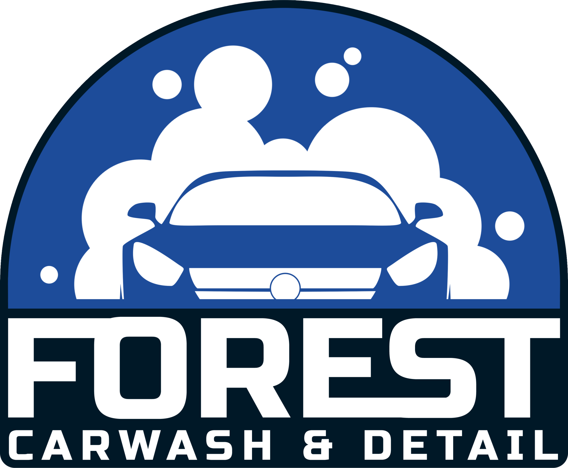 FOREST CAR WASH IN DALLAS TEXAS - BLUE ARCH LOGO