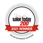 The logo for the winner of the salon today 200 salon business success award.