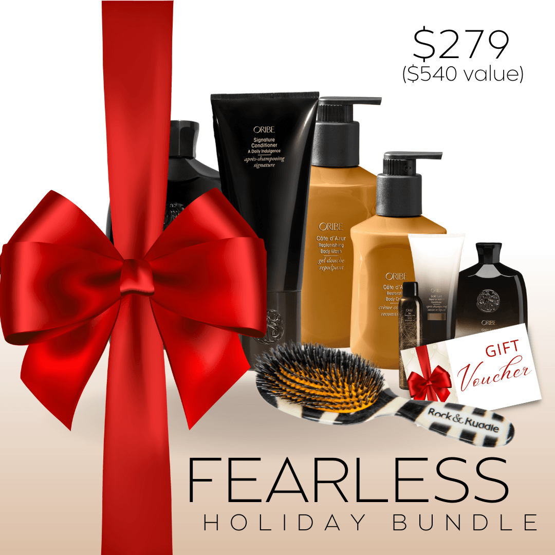 holiday gift ideas, gift cards for salons, ottalaus salon, hair product gifts, oribe hair products, rock and ruddle brushes