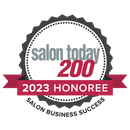 A logo for salon today 200 2023 honoree salon business success.