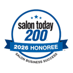 A seal that says salon today 200 2022 honoree salon business success.