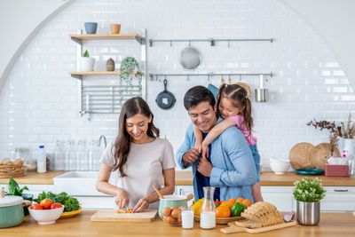 Family On Kitchen — Fairbanks, AK — Building Blocks