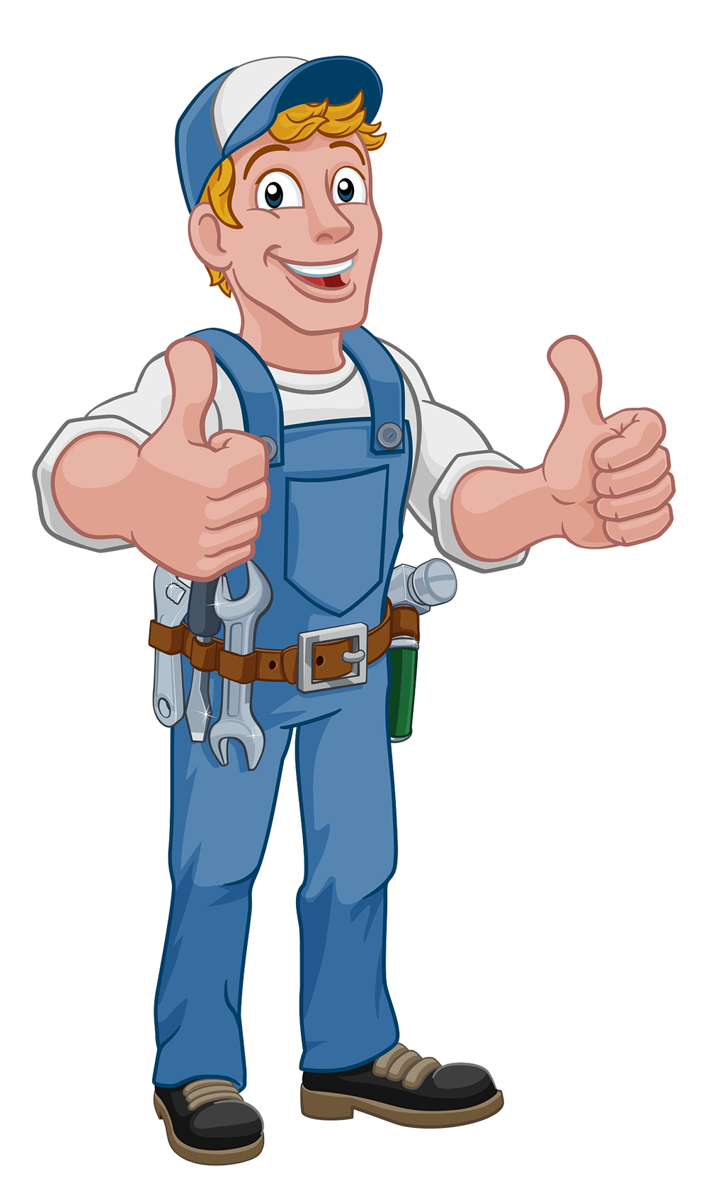 Handyman Cartoon Caretaker Construction Man