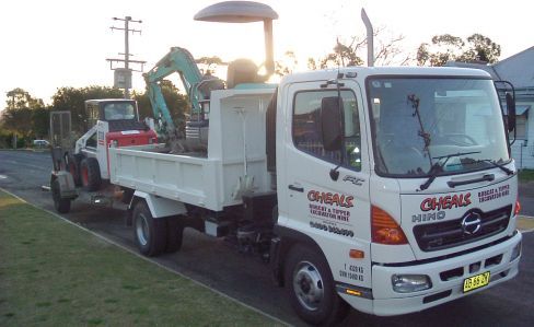 Excavation machines for land clearing on the Central Coast