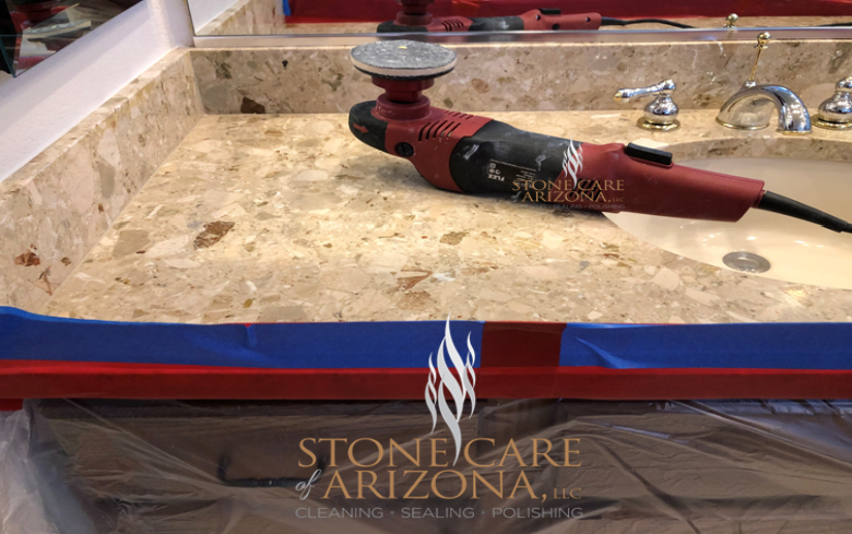 Marble, and Travertine Countertop Refinishing