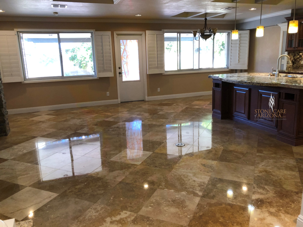 TRAVERTINE CLEANING & SEALING, AND  FLOOR REFINISHING SERVICES