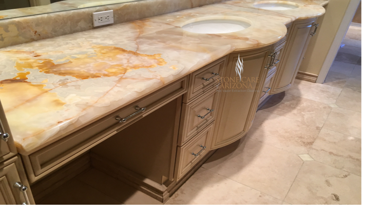 Onyx Countertop Cleaning and Sealing, Part 2
