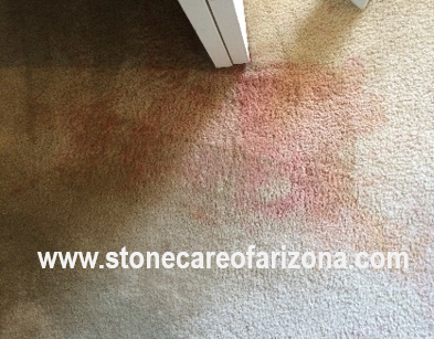 Red Staining on Carpet