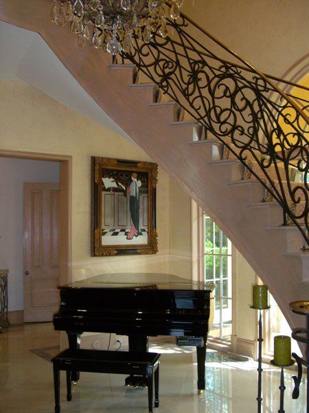 Spray Painting Expert — Robledo Staircase Before in Plano, TX