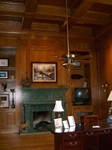 Home Exterior Painting — Robledo Library Before in Plano, TX