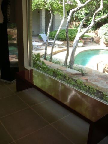 Painting — Strait Lane Red Lacquer Bench in Plano, TX