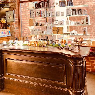 this is a piece of furniture in the shop of  Coffee Basics Das Kaffeehaus