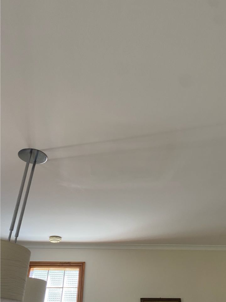 This is the finished picture of the plaster repair of the aircon vent in the ceiling in Epsom in bendigo 