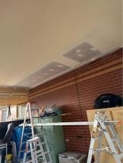 this is the finished picture of the ceiling repair job in Spring Gully, ready for a painter to come in and paint it