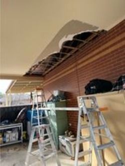 this is a before picture of the ceiling of a garage we did in Spring Gully that got water damaged 