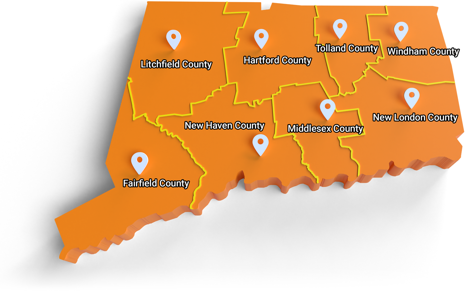Connecticut Moving & Storage Map 