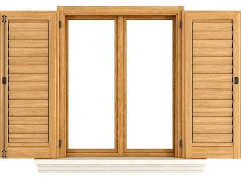 Persiana a battente in legno