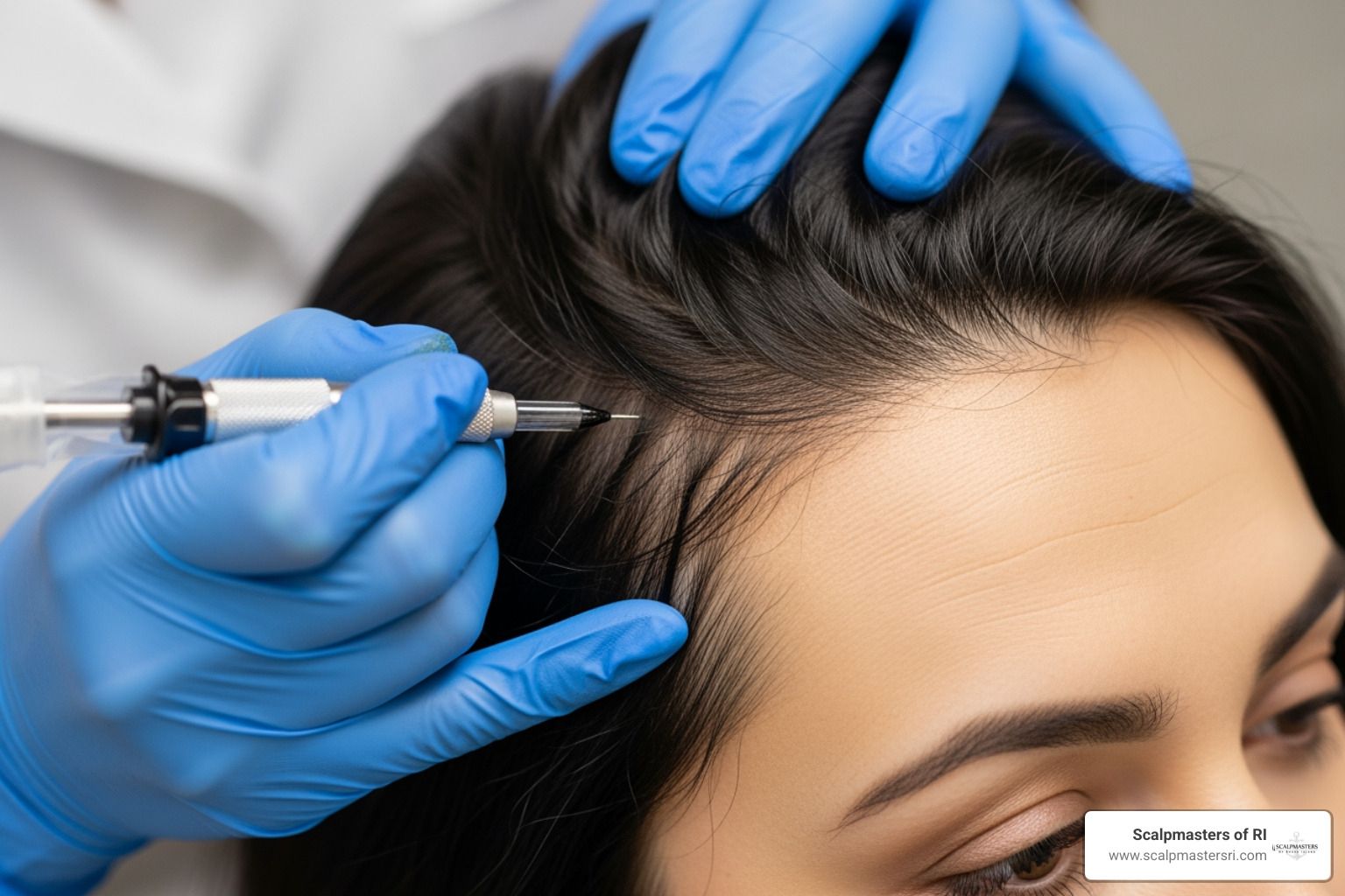 pigment application on long hair