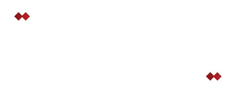 There are two red diamonds on a white background.