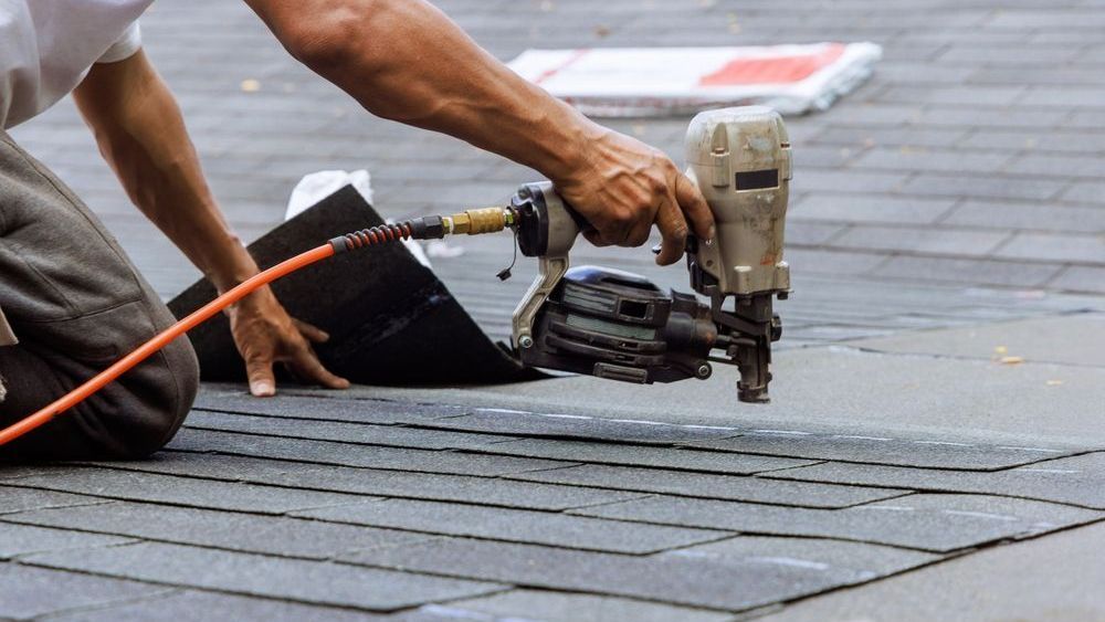 Roof being replaced in Barrington