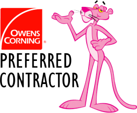 The pink panther is a preferred contractor for owens corning