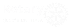 Rotary Club of Bristol, TN/VA Logo in All white. 