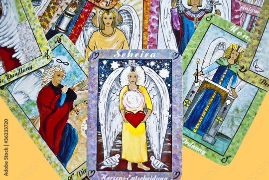 tarot cards predicting different futures