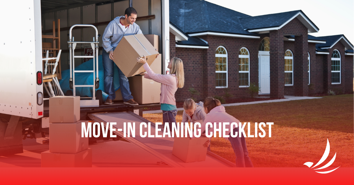 move in cleaning checklist with organized moving schedule and empty home