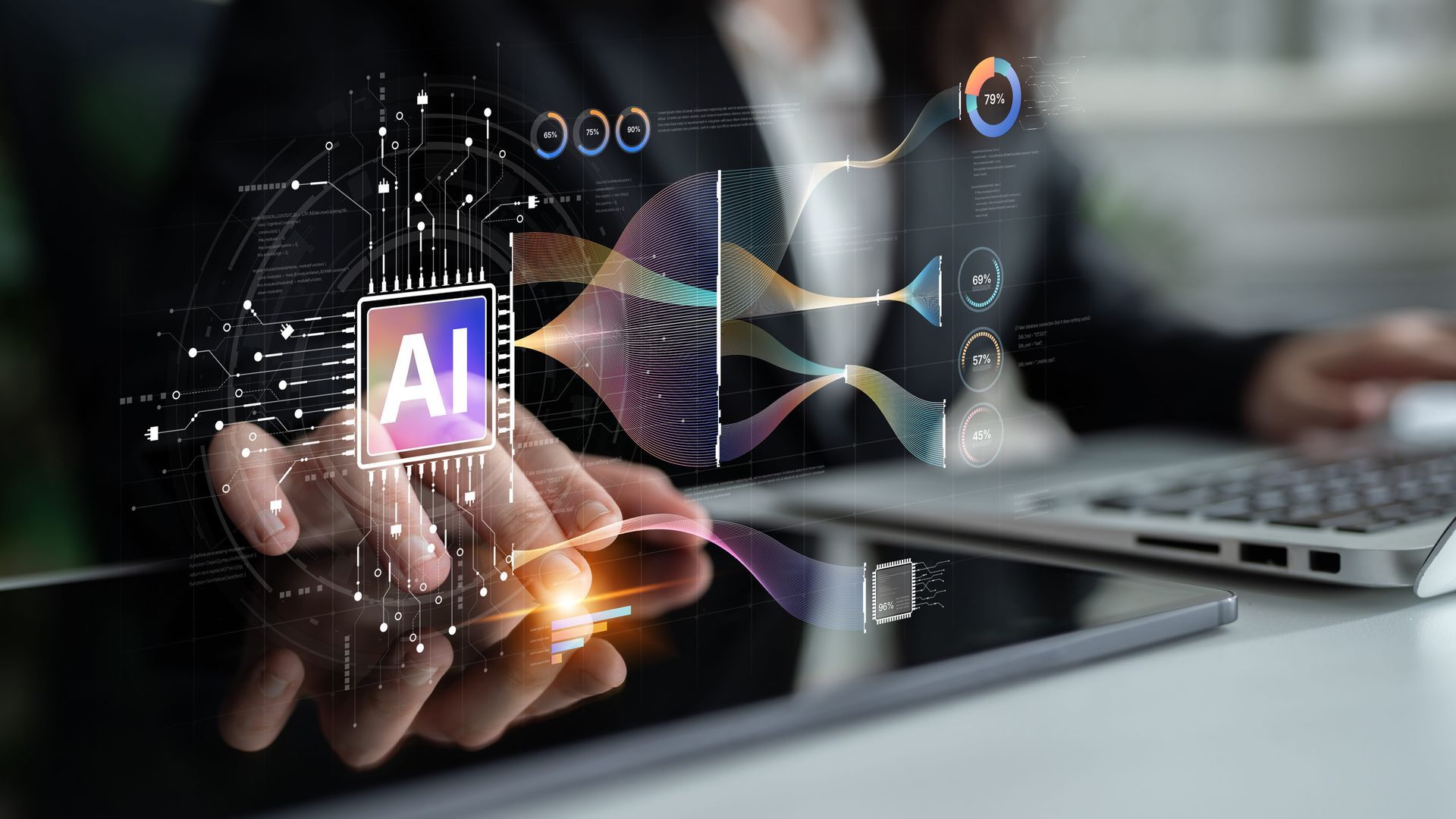 Team using AI marketing tools to analyse data and optimise digital marketing strategies 