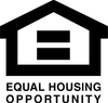 A black and white logo for equal housing opportunity.
