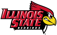 A logo for illinois state redbirds with a bird on it.