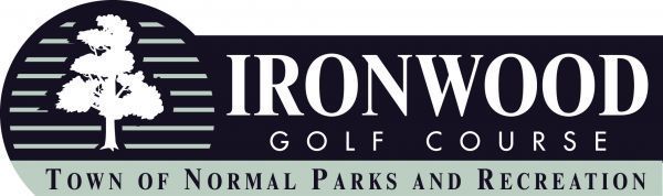 The logo for ironwood golf course town of normal parks and recreation