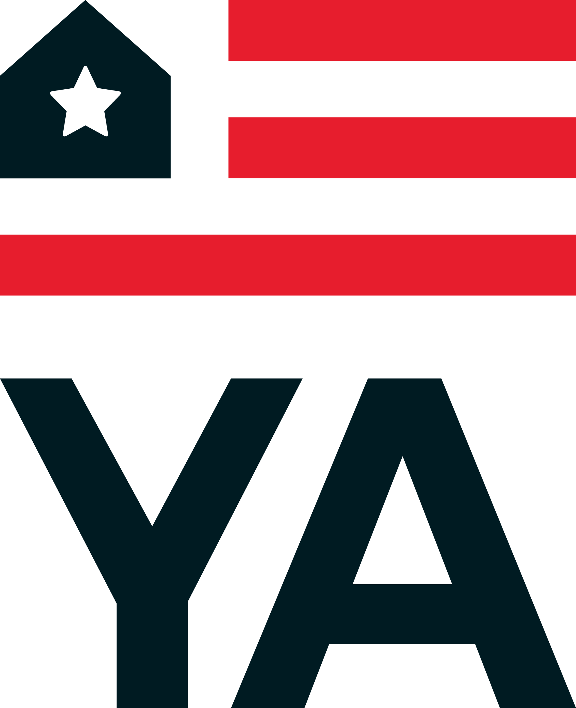 A logo for ya with an american flag and a star