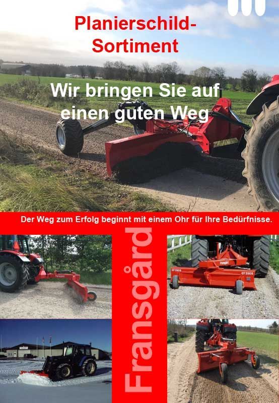 Ein Plakat für Fransgard zeigt einen Traktor auf einem Feldweg