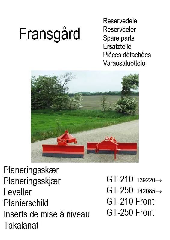 Eine Broschüre für einen Traktor namens Fransgard