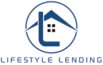 The logo for lifestyle lending shows a house in a circle.