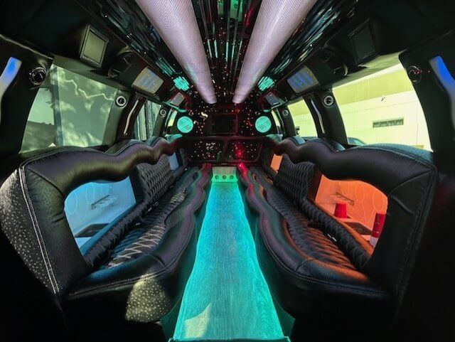 Cadillac Escalade limo rental interior