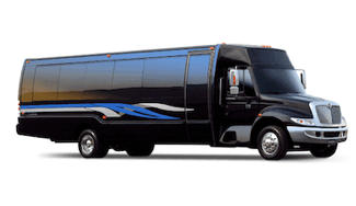 restroom party bus rental in Anaheim in Orange County