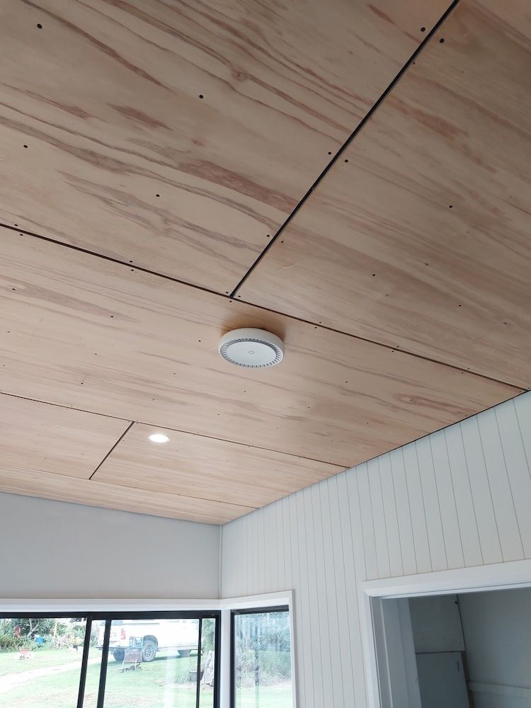A Wooden Ceiling With a Wireless Wifi on It in a Room — AitkenTech in Moruya, NSW