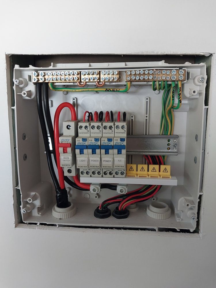 Electrical Panel With Digital Meter and Circuit Breakers — AitkenTech in Batemans Bay, NSW