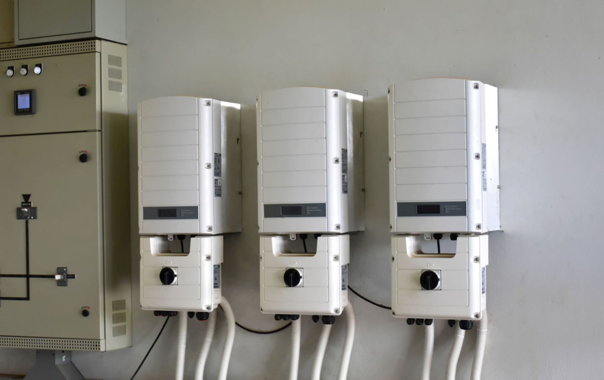 Three White Boxes on a Wall With Wires Coming Out of Them — AitkenTech in Moruya, NSW